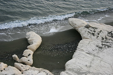 Image showing The rocks and the sea