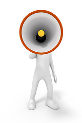 Image showing man and a megaphone