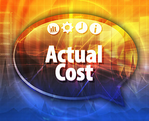 Image showing Actual Cost Business term speech bubble illustration