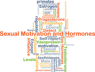 Image showing Sexual motivation and hormone background concept