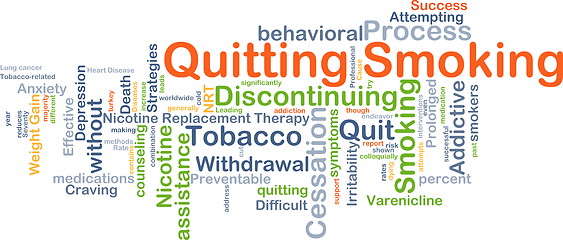 Image showing Quitting smoking background concept