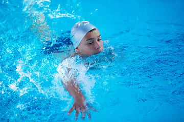 Image showing child on swimming poo