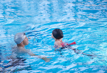 Image showing child portrait on swimming pool