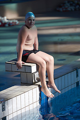 Image showing child portrait on swimming pool