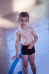 Image showing child group  at swimming pool school class