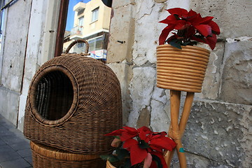 Image showing Baskets and flowers