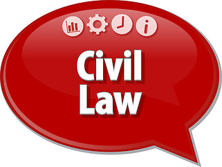 Image showing Civil Law  Business term speech bubble illustration