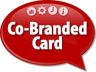 Image showing Co-Branded Card  Business term speech bubble illustration