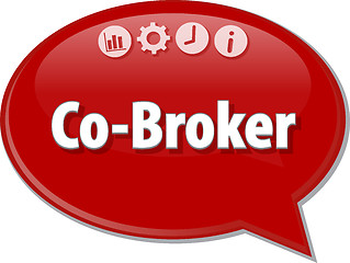 Image showing Co-Broker   Business term speech bubble illustration