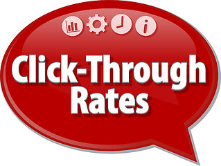 Image showing Click-Through Rates  Business term speech bubble illustration