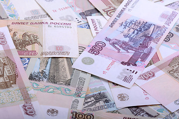 Image showing Russian Rouble Banknotes background