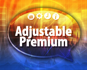 Image showing Adjustable Premium Business term speech bubble illustration