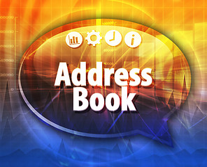 Image showing Address book Business term speech bubble illustration