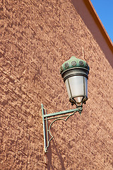 Image showing  street lamp in morocco     the outdoors and decoration  