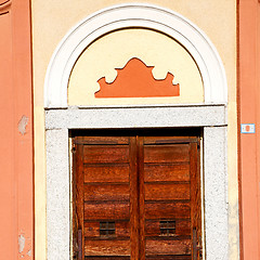 Image showing old   door    in italy old ancian wood and traditional  texture 