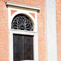 Image showing old   door    in italy old ancian wood and traditional  texture 