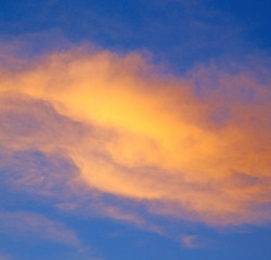 Image showing the sunrise in  colored sky white soft clouds and abstract backg