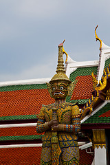 Image showing  thailand asia   in  bangkok rain  temple abstract warrior demon