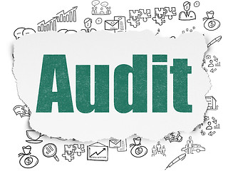 Image showing Business concept: Audit on Torn Paper background