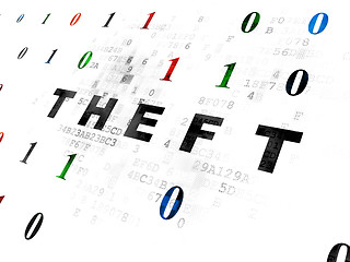 Image showing Privacy concept: Theft on Digital background