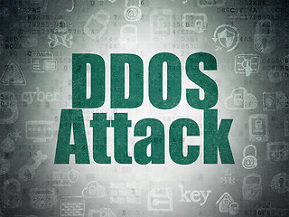 Image showing Protection concept: DDOS Attack on Digital Paper background