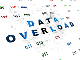 Image showing Information concept: Data Overload on Digital background