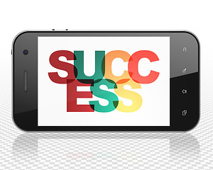 Image showing Finance concept: Smartphone with Success on  display