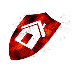 Image showing Finance concept: Shield on Digital background