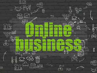 Image showing Finance concept: Online Business on wall background
