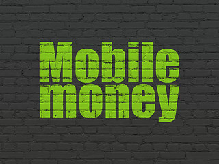 Image showing Money concept: Mobile Money on wall background