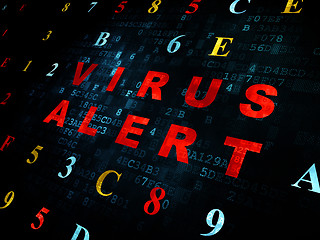 Image showing Safety concept: Virus Alert on Digital background