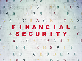 Image showing Privacy concept: Financial Security on Digital Paper background