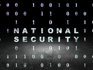 Image showing Security concept: National Security in grunge dark room