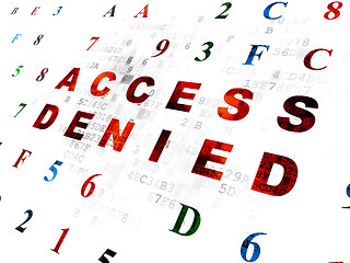 Image showing Safety concept: Access Denied on Digital background