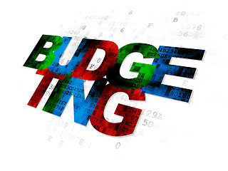 Image showing Finance concept: Budgeting on Digital background