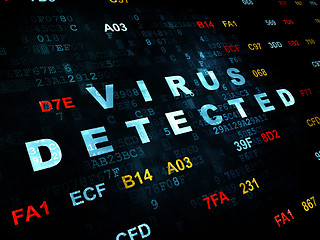 Image showing Protection concept: Virus Detected on Digital background