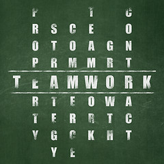 Image showing Finance concept: word Teamwork in solving Crossword Puzzle