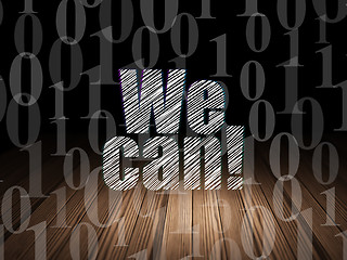 Image showing Finance concept: We Can! in grunge dark room