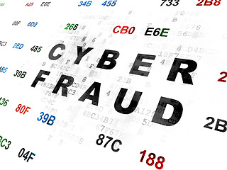 Image showing Protection concept: Cyber Fraud on Digital background