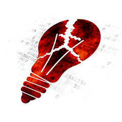 Image showing Finance concept: Light Bulb on Digital background