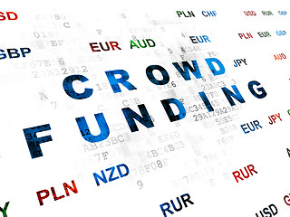 Image showing Finance concept: Crowd Funding on Digital background