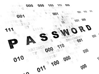 Image showing Safety concept: Password on Digital background