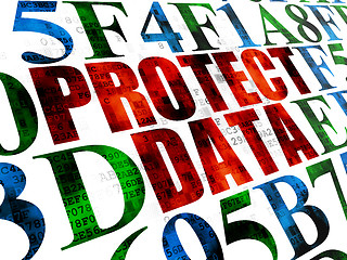 Image showing Safety concept: Protect Data on Digital background