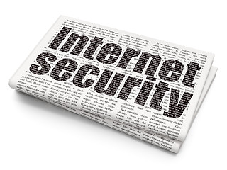 Image showing Privacy concept: Internet Security on Newspaper background