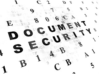 Image showing Security concept: Document Security on Digital background