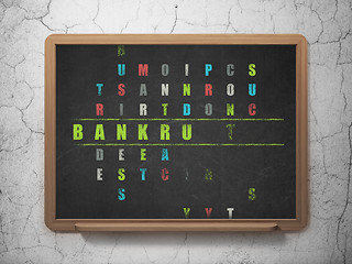 Image showing Finance concept: word Bankruptcy in solving Crossword Puzzle