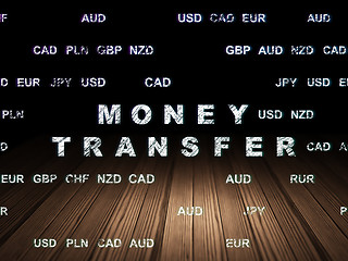 Image showing Finance concept: Money Transfer in grunge dark room