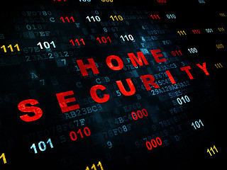 Image showing Protection concept: Home Security on Digital background