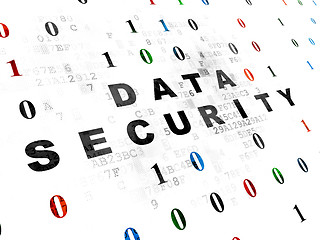 Image showing Privacy concept: Data Security on Digital background