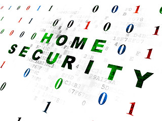 Image showing Protection concept: Home Security on Digital background